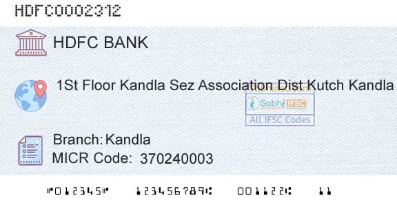 Hdfc Bank KandlaBranch 