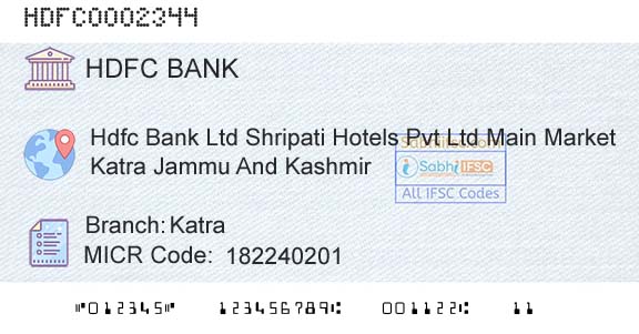 Hdfc Bank KatraBranch 