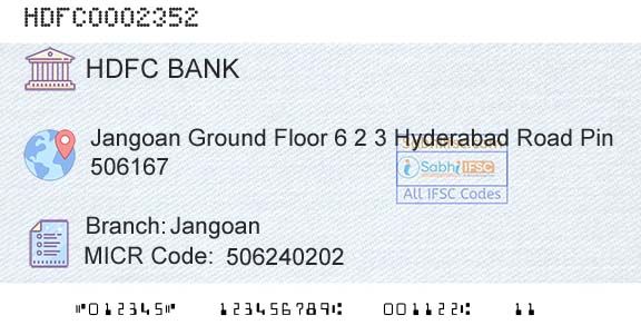 Hdfc Bank JangoanBranch 