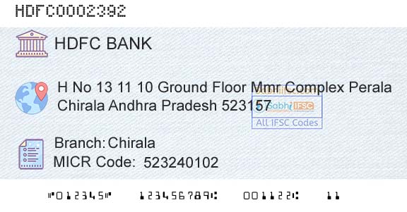 Hdfc Bank ChiralaBranch 