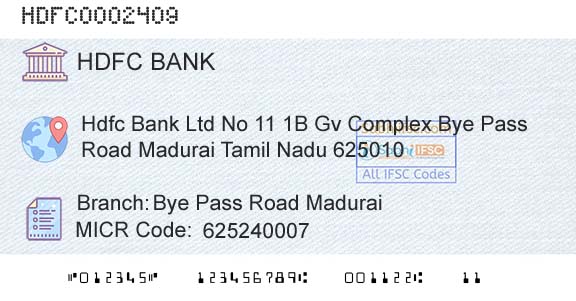 Hdfc Bank Bye Pass Road MaduraiBranch 