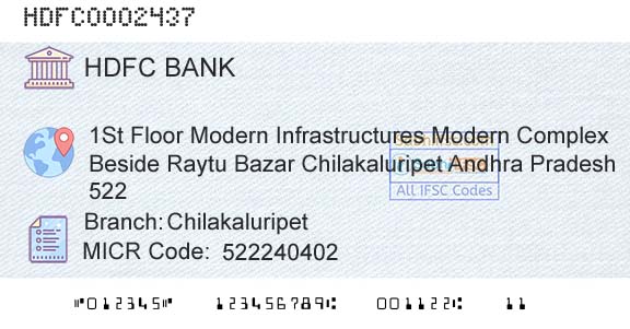 Hdfc Bank ChilakaluripetBranch 