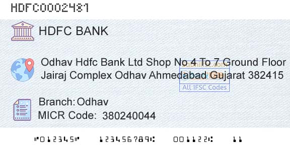 Hdfc Bank OdhavBranch 