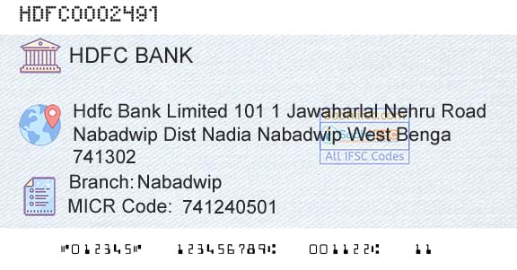 Hdfc Bank NabadwipBranch 