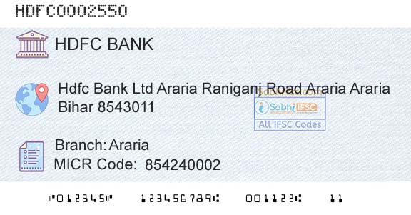 Hdfc Bank ArariaBranch 