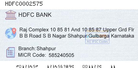 Hdfc Bank ShahpurBranch 
