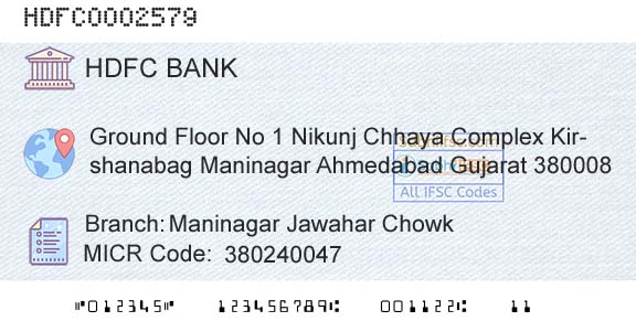 Hdfc Bank Maninagar Jawahar ChowkBranch 