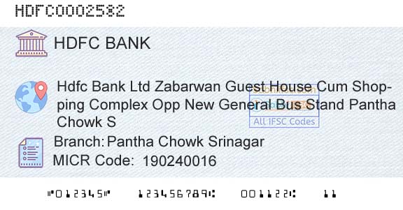 Hdfc Bank Pantha Chowk SrinagarBranch 