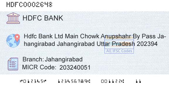 Hdfc Bank JahangirabadBranch 