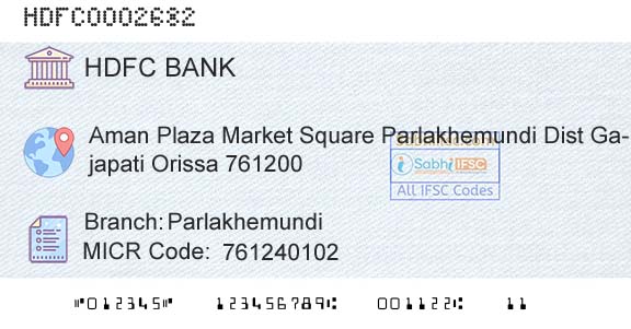 Hdfc Bank ParlakhemundiBranch 