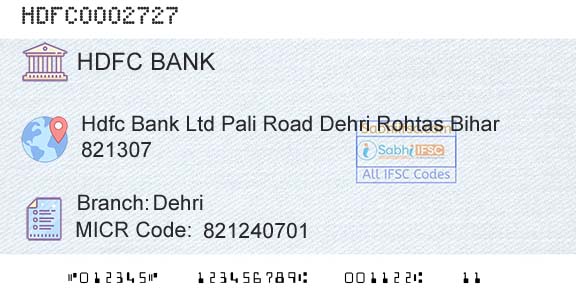 Hdfc Bank DehriBranch 