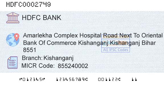 Hdfc Bank KishanganjBranch 
