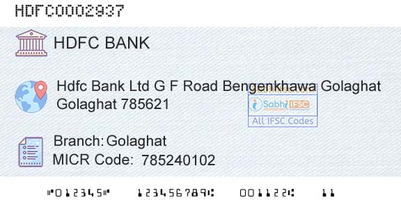 Hdfc Bank GolaghatBranch 