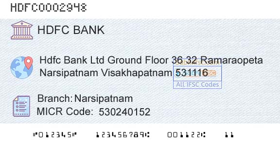 Hdfc Bank NarsipatnamBranch 