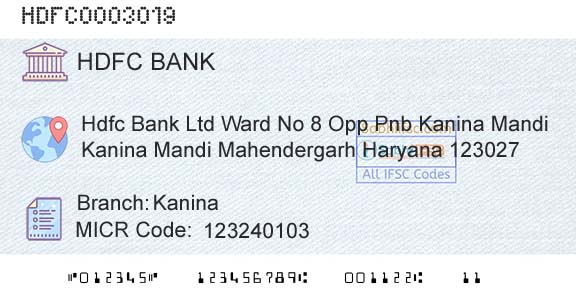 Hdfc Bank KaninaBranch 