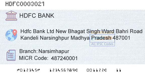 Hdfc Bank NarsimhapurBranch 