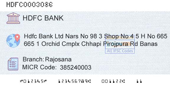 Hdfc Bank RajosanaBranch 