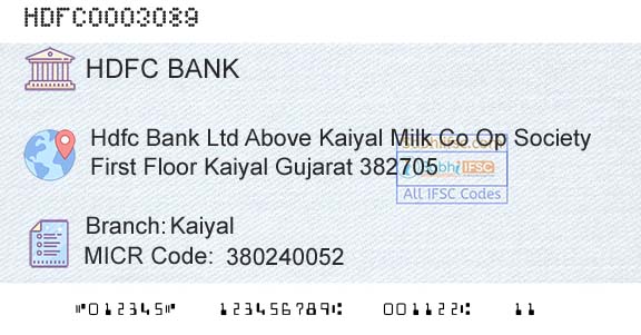 Hdfc Bank KaiyalBranch 