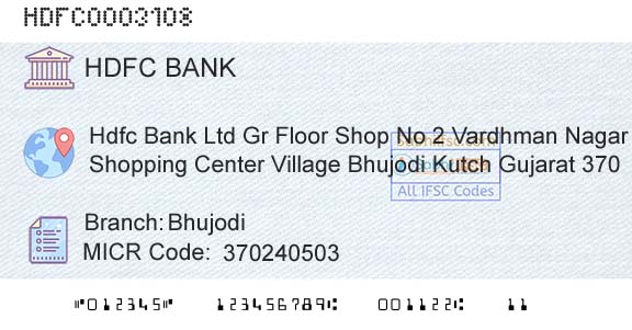 Hdfc Bank BhujodiBranch 