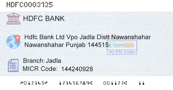 Hdfc Bank JadlaBranch 