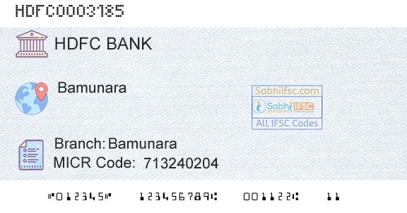 Hdfc Bank BamunaraBranch 