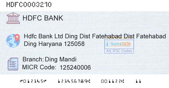 Hdfc Bank Ding MandiBranch 