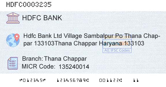 Hdfc Bank Thana ChapparBranch 