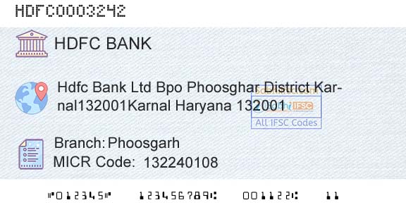 Hdfc Bank PhoosgarhBranch 