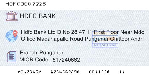 Hdfc Bank PunganurBranch 