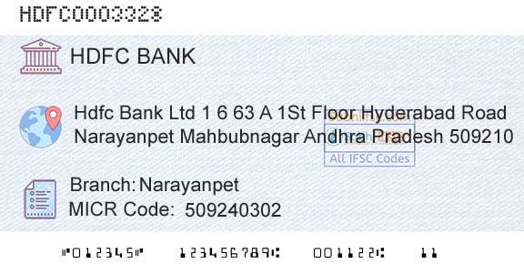 Hdfc Bank NarayanpetBranch 