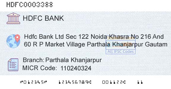 Hdfc Bank Parthala KhanjarpurBranch 