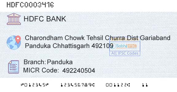 Hdfc Bank PandukaBranch 