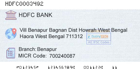 Hdfc Bank BenapurBranch 