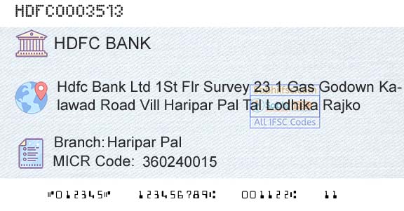 Hdfc Bank Haripar PalBranch 