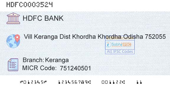 Hdfc Bank KerangaBranch 