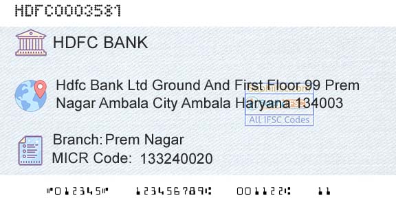 Hdfc Bank Prem NagarBranch 