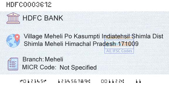 Hdfc Bank MeheliBranch 