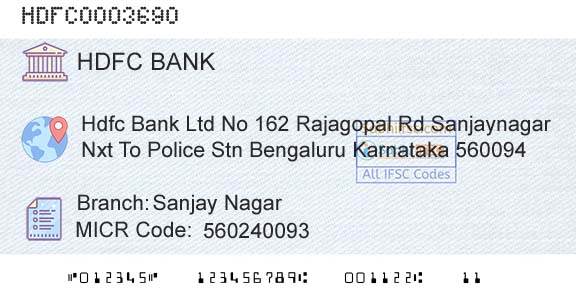 Hdfc Bank Sanjay NagarBranch 