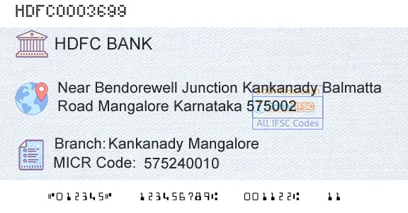 Hdfc Bank Kankanady MangaloreBranch 