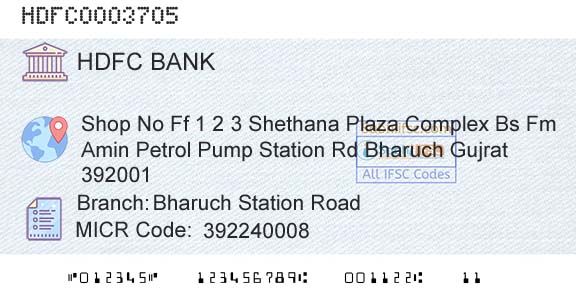 Hdfc Bank Bharuch Station RoadBranch 