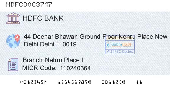 Hdfc Bank Nehru Place IiBranch 