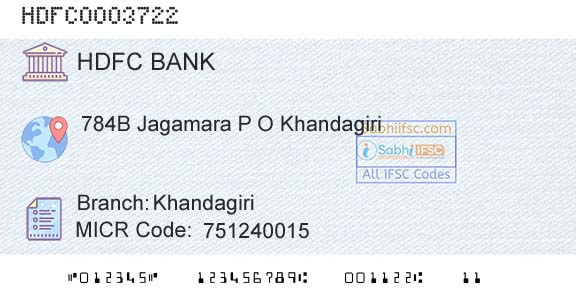 Hdfc Bank KhandagiriBranch 