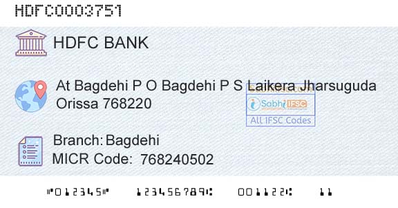 Hdfc Bank BagdehiBranch 