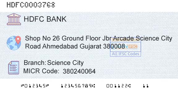 Hdfc Bank Science CityBranch 