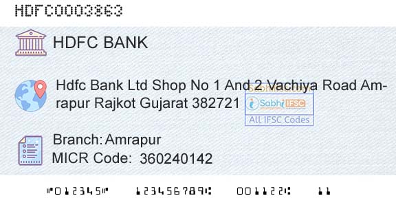 Hdfc Bank AmrapurBranch 