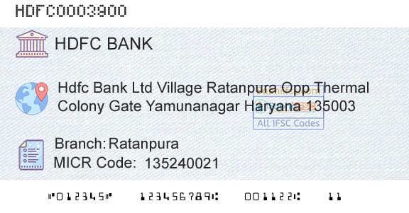 Hdfc Bank RatanpuraBranch 