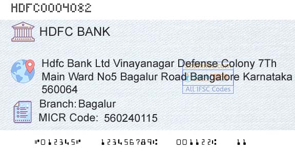 Hdfc Bank BagalurBranch 
