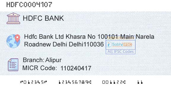 Hdfc Bank AlipurBranch 