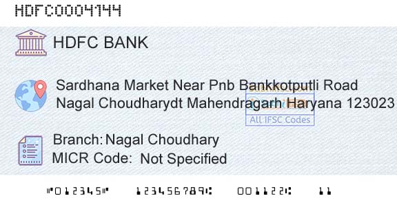 Hdfc Bank Nagal ChoudharyBranch 