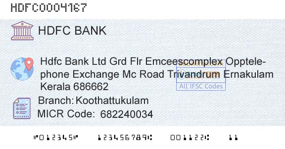 Hdfc Bank KoothattukulamBranch 